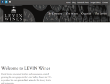 Tablet Screenshot of levinwines.com